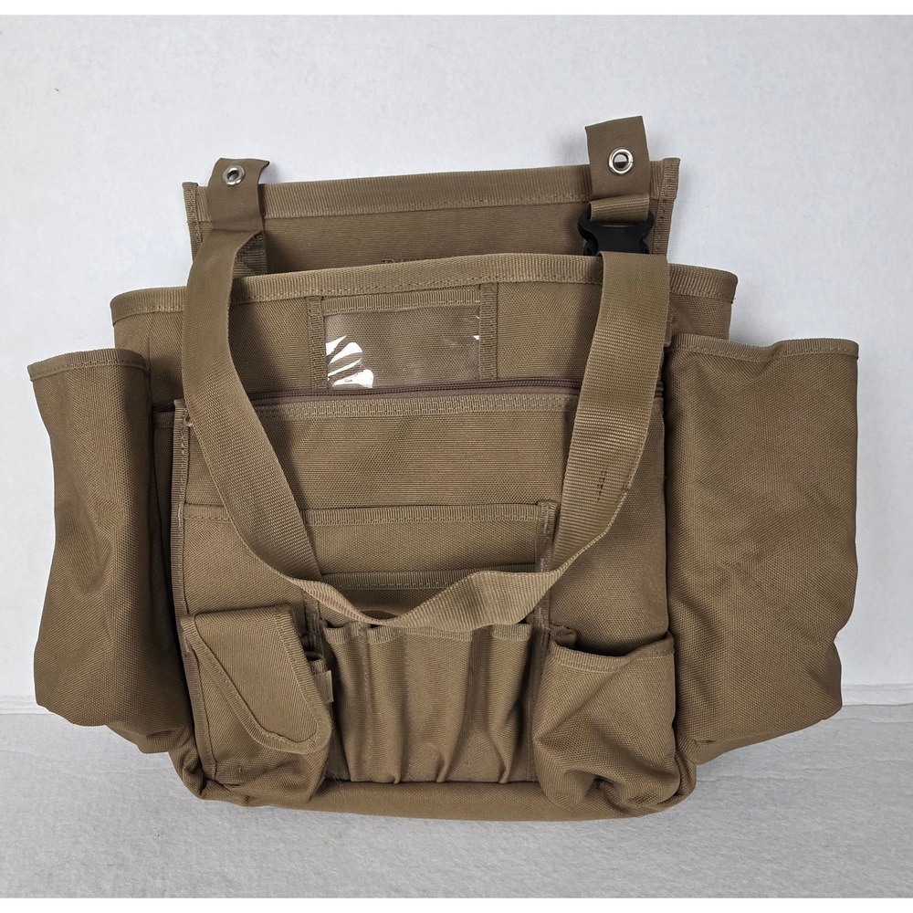 Duluth Trading Co Cab Organizer Brown Canvas Multi Pocket Truck Seat Storage Bag